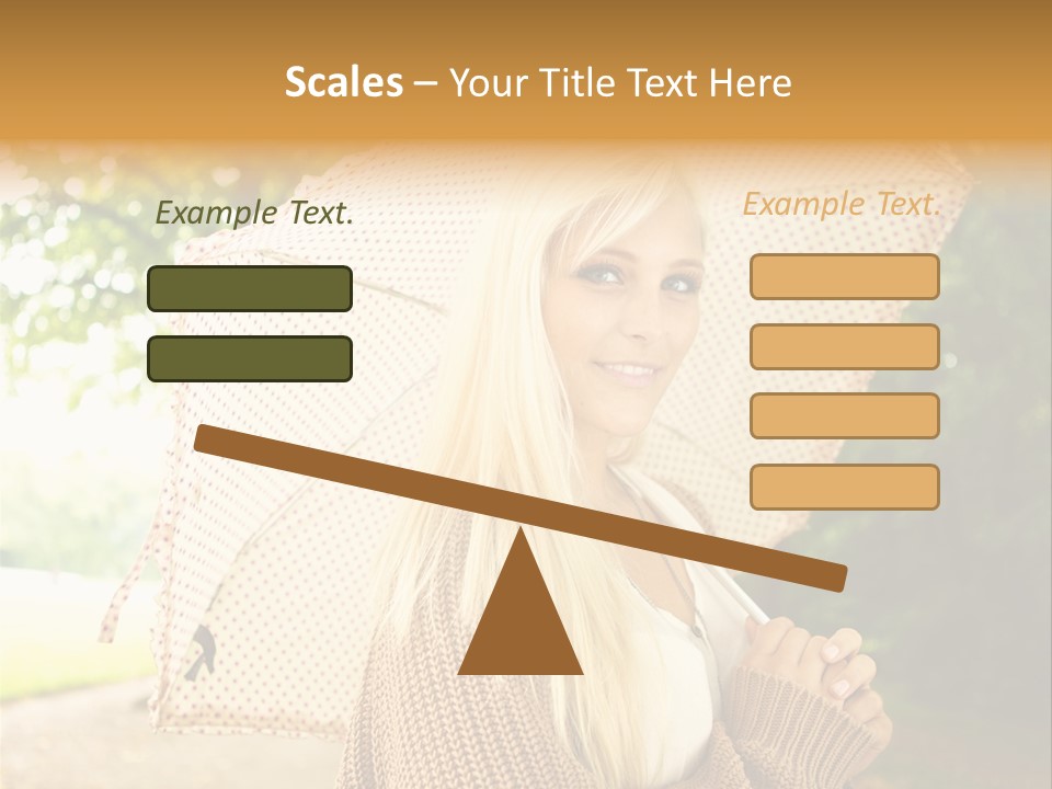 Portrait Parasol Busty PowerPoint Template