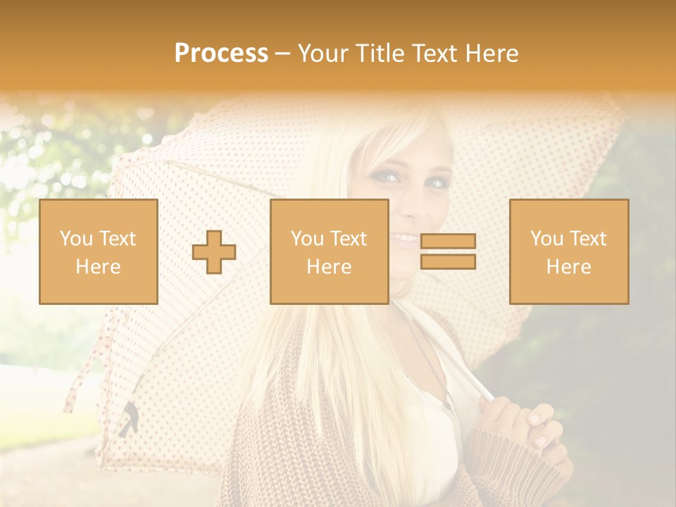 Portrait Parasol Busty PowerPoint Template