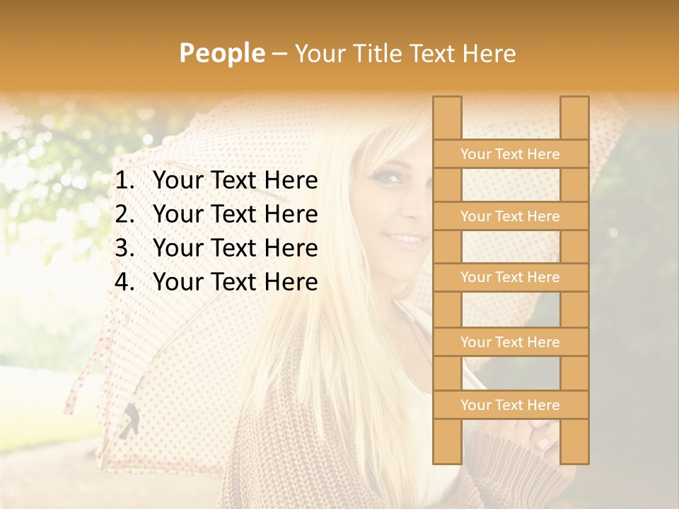 Portrait Parasol Busty PowerPoint Template