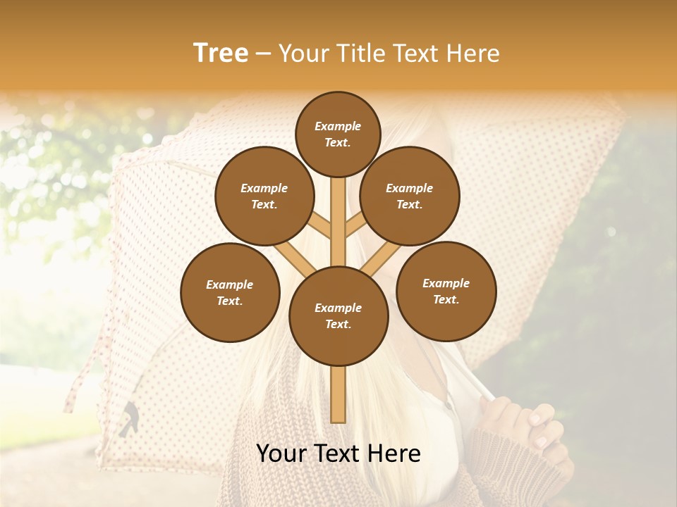 Portrait Parasol Busty PowerPoint Template