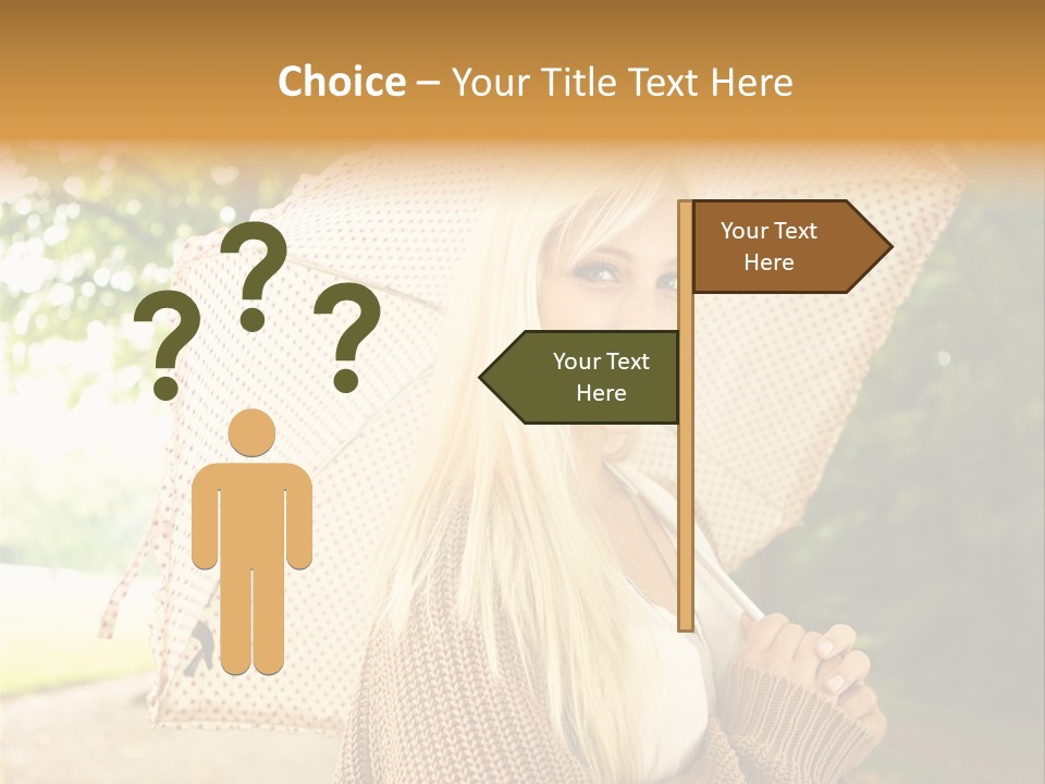 Portrait Parasol Busty PowerPoint Template