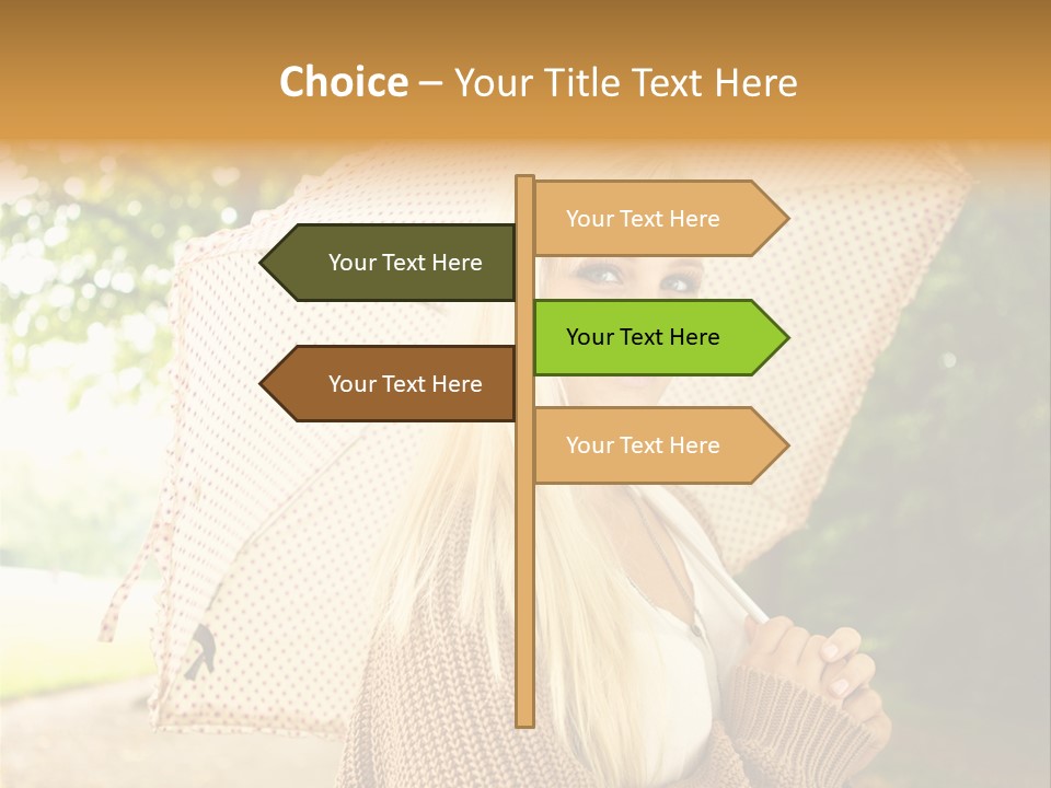 Portrait Parasol Busty PowerPoint Template