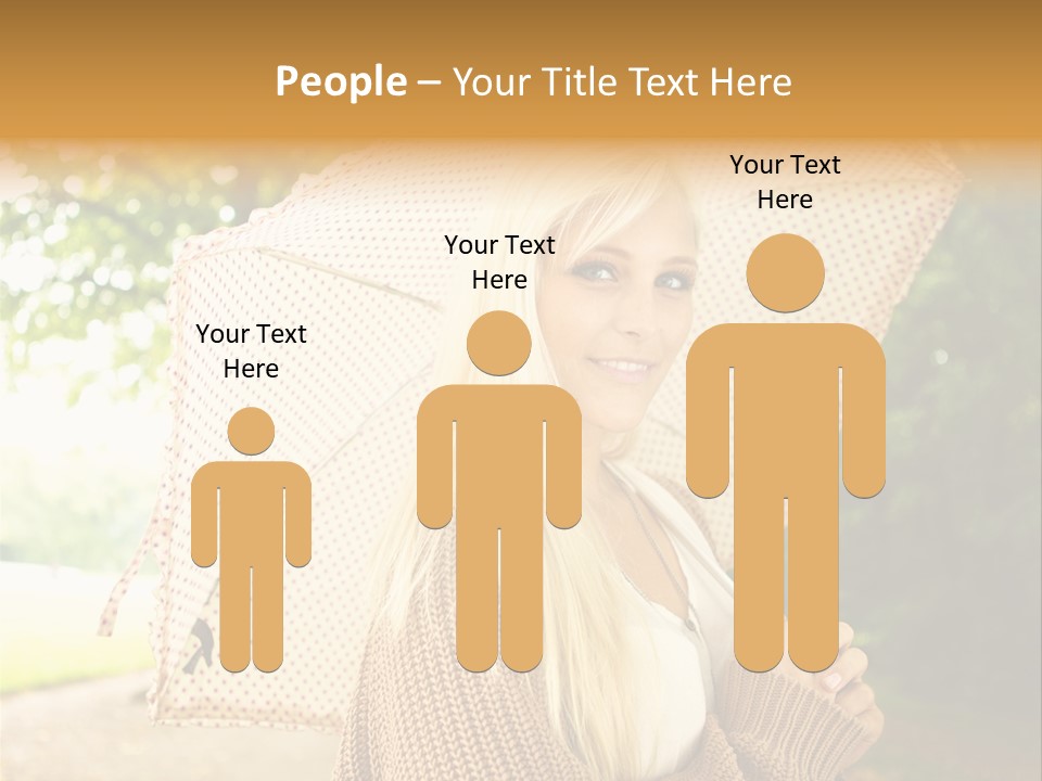 Portrait Parasol Busty PowerPoint Template