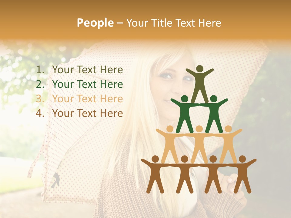 Portrait Parasol Busty PowerPoint Template