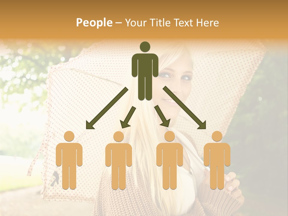 Portrait Parasol Busty PowerPoint Template