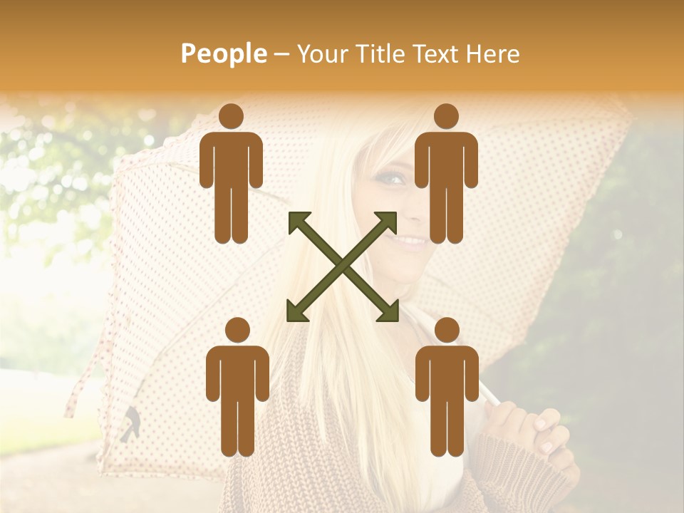 Portrait Parasol Busty PowerPoint Template