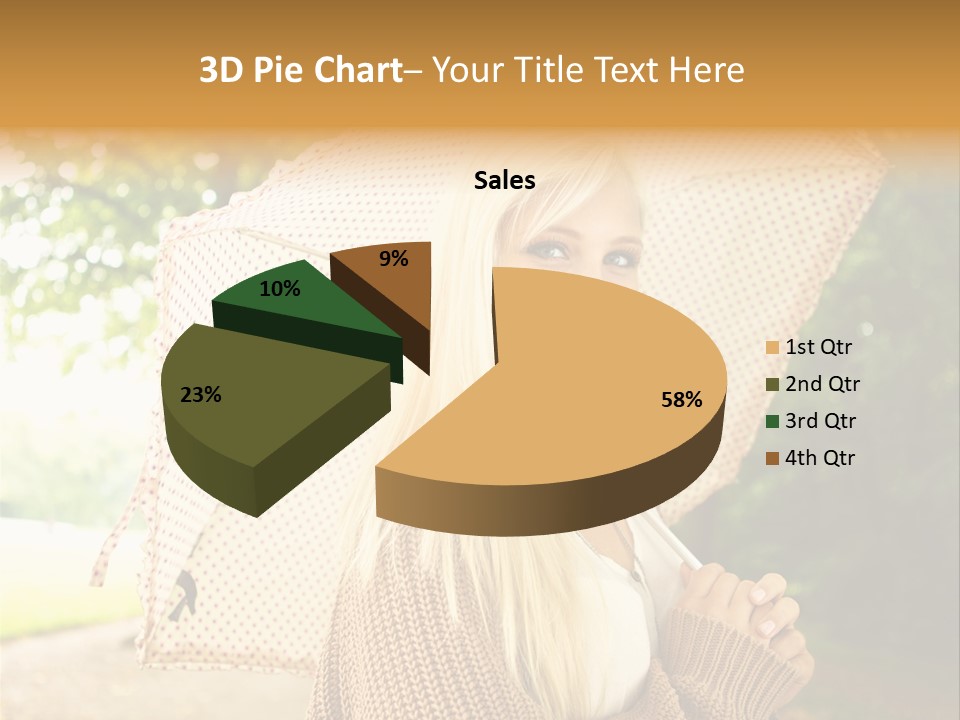 Portrait Parasol Busty PowerPoint Template