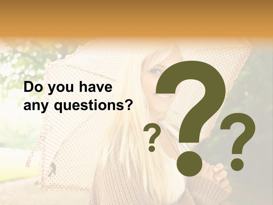 Portrait Parasol Busty PowerPoint Template