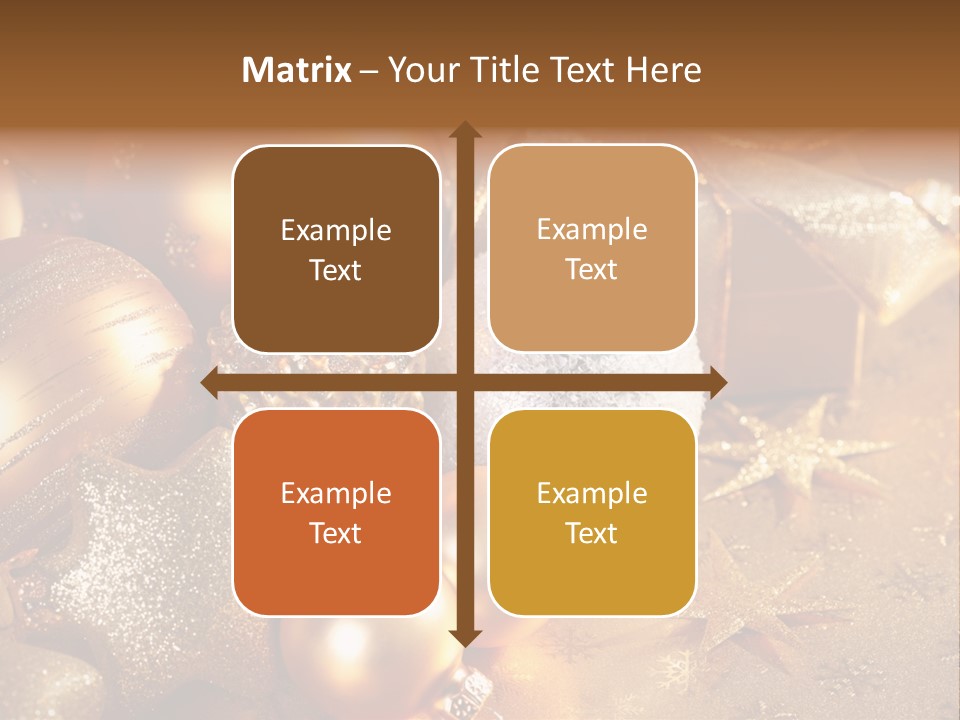 Round Bow Ornament PowerPoint Template