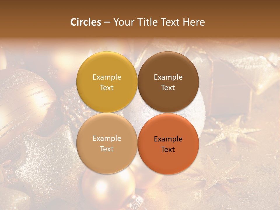 Round Bow Ornament PowerPoint Template