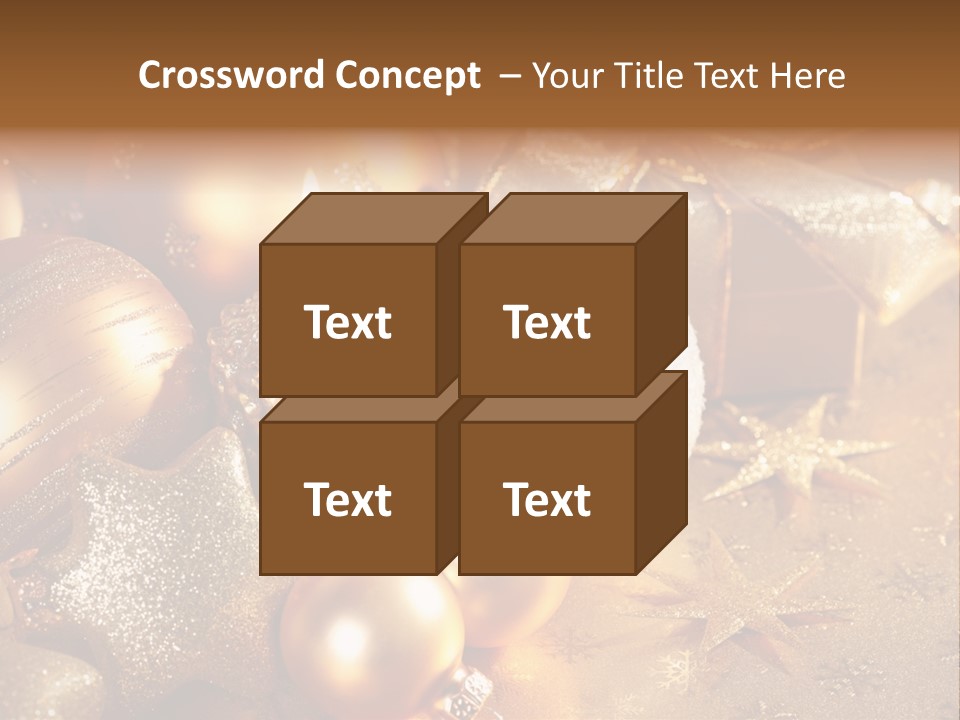 Round Bow Ornament PowerPoint Template