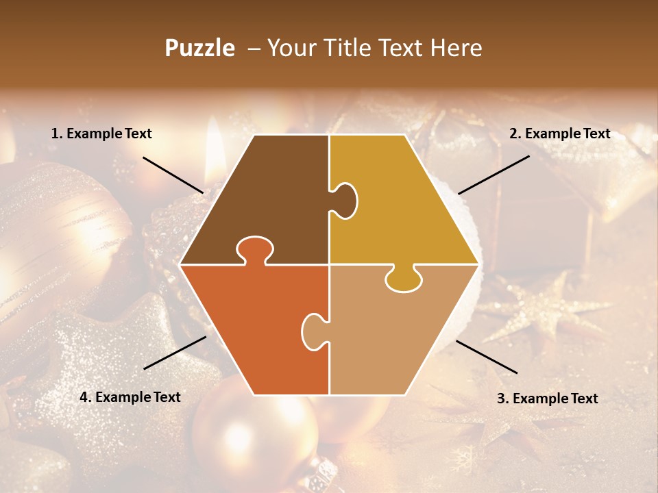 Round Bow Ornament PowerPoint Template