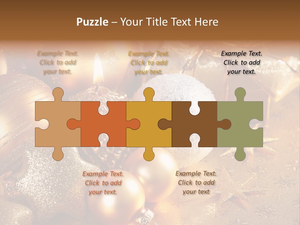 Round Bow Ornament PowerPoint Template