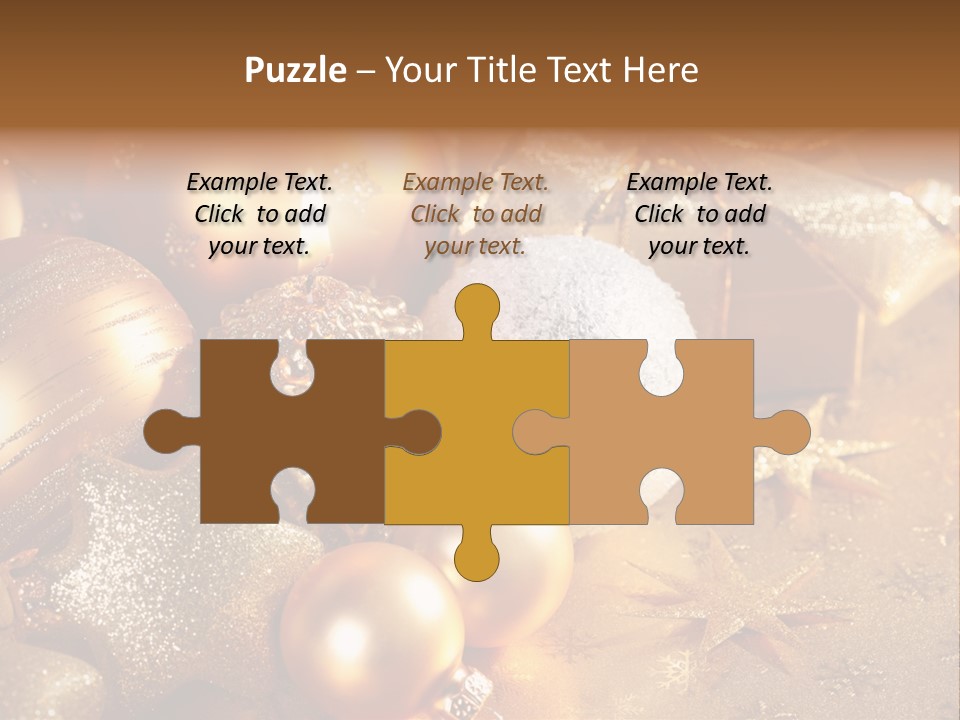 Round Bow Ornament PowerPoint Template