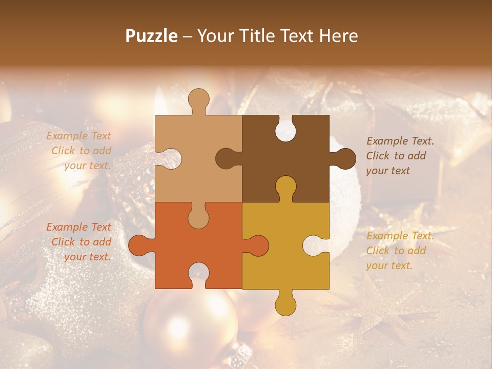 Round Bow Ornament PowerPoint Template