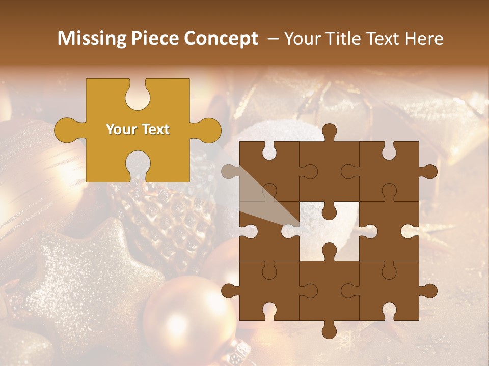 Round Bow Ornament PowerPoint Template