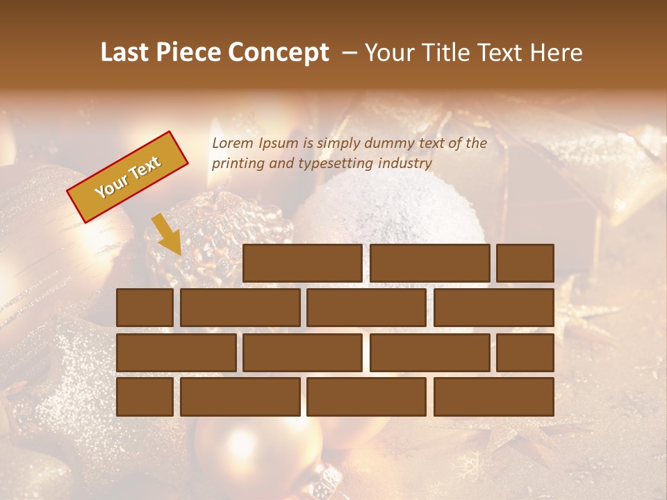 Round Bow Ornament PowerPoint Template