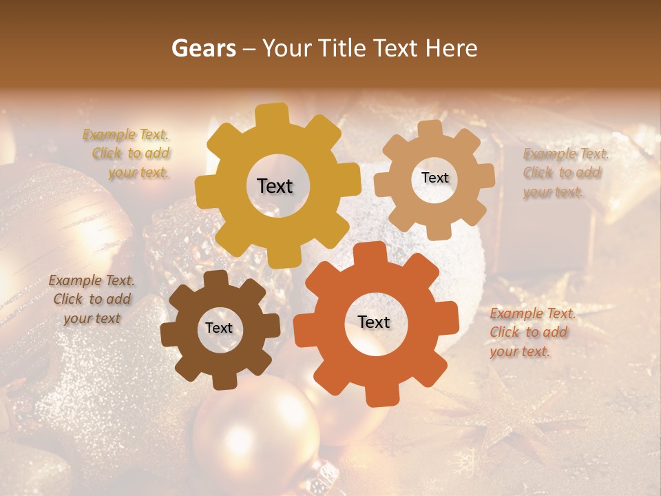 Round Bow Ornament PowerPoint Template