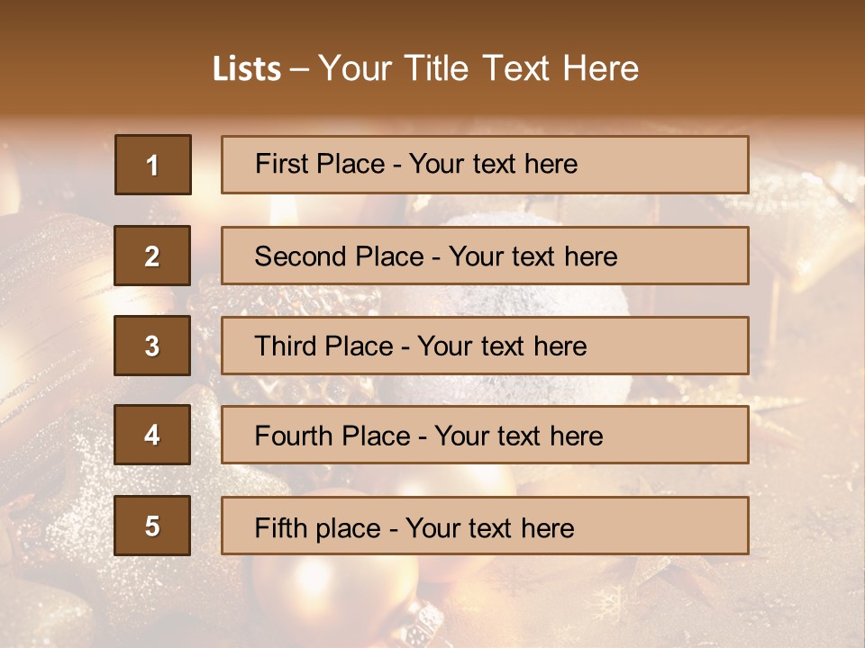 Round Bow Ornament PowerPoint Template