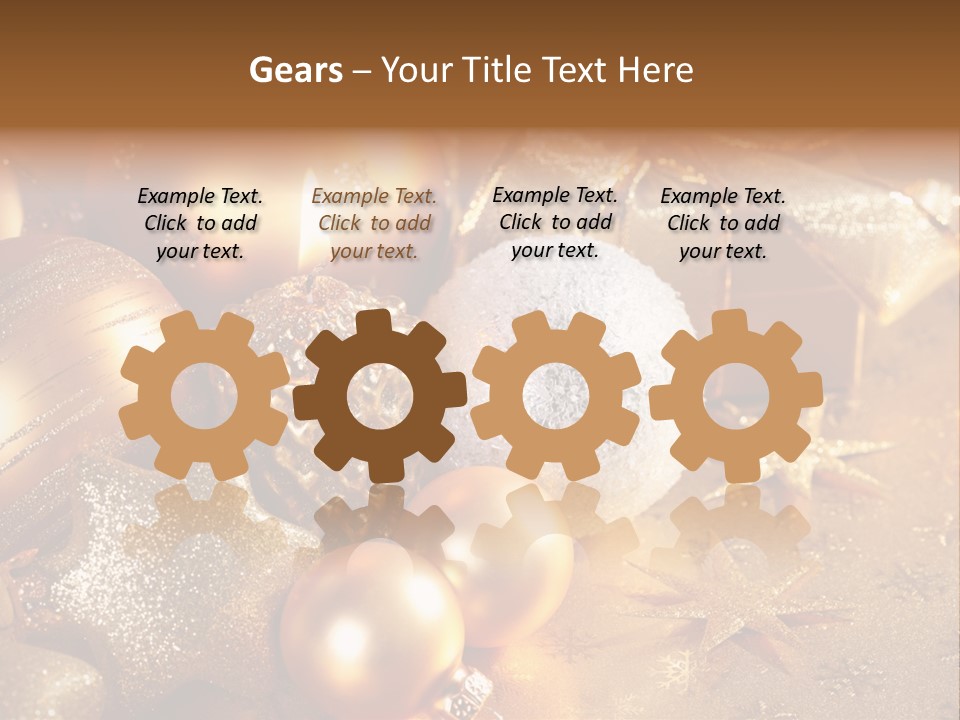 Round Bow Ornament PowerPoint Template