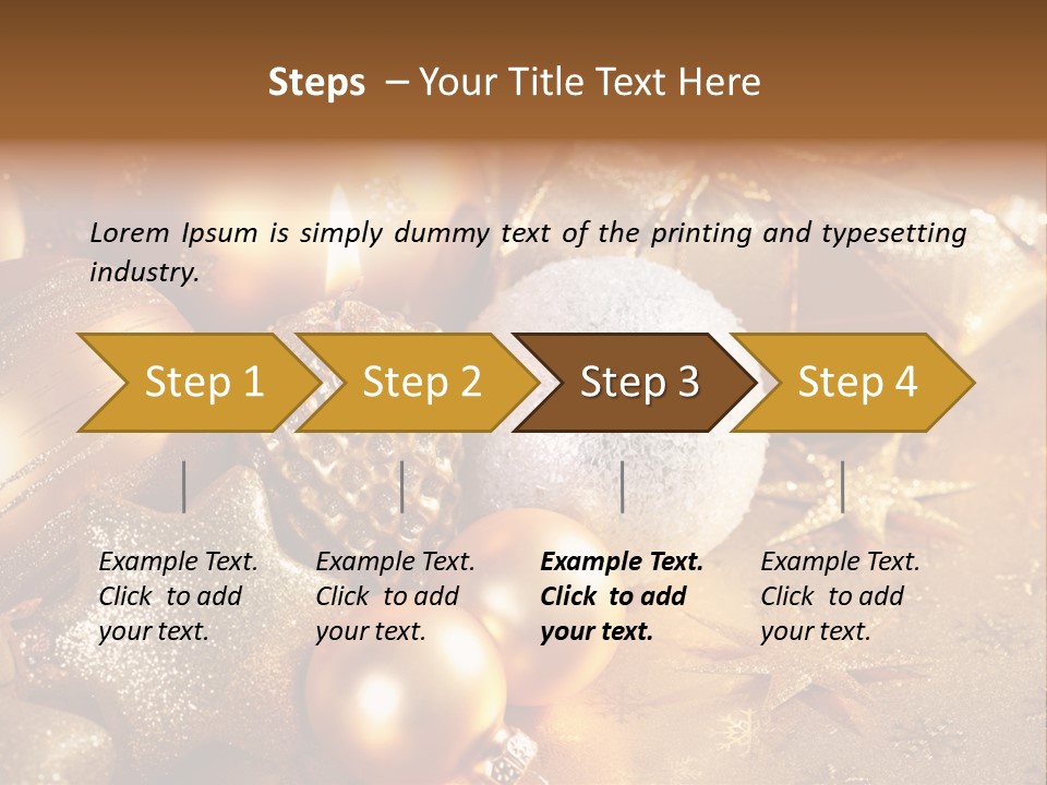 Round Bow Ornament PowerPoint Template