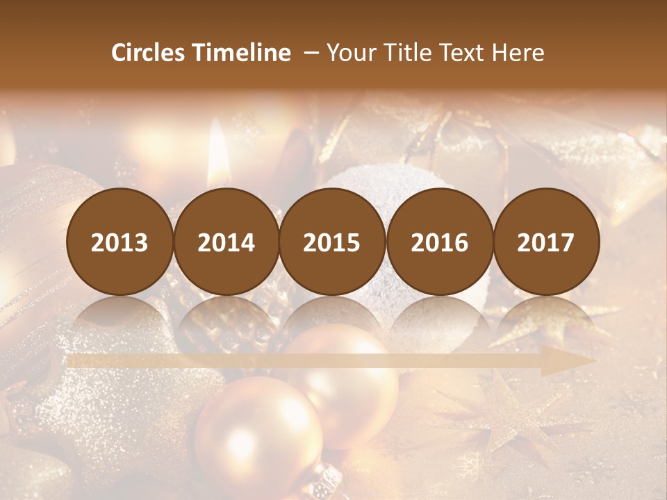 Round Bow Ornament PowerPoint Template