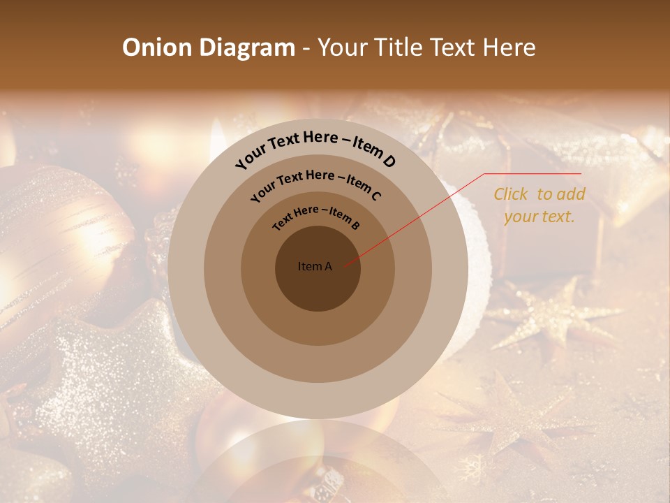 Round Bow Ornament PowerPoint Template