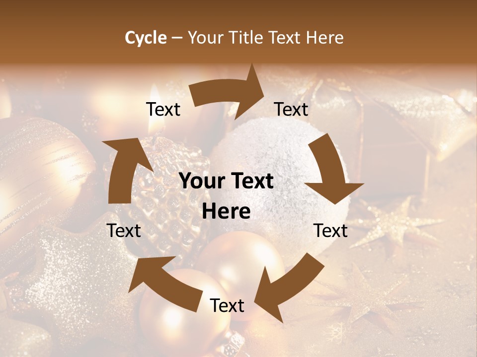 Round Bow Ornament PowerPoint Template