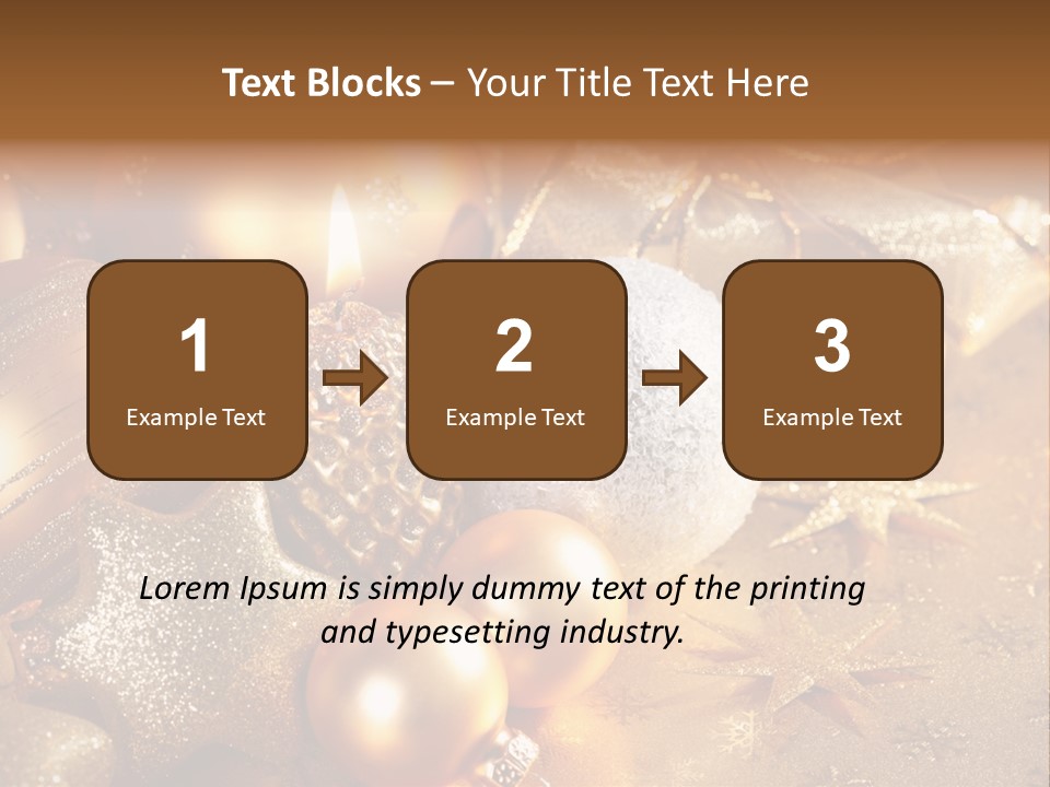 Round Bow Ornament PowerPoint Template