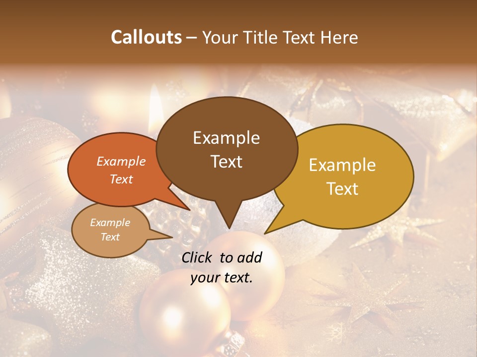 Round Bow Ornament PowerPoint Template