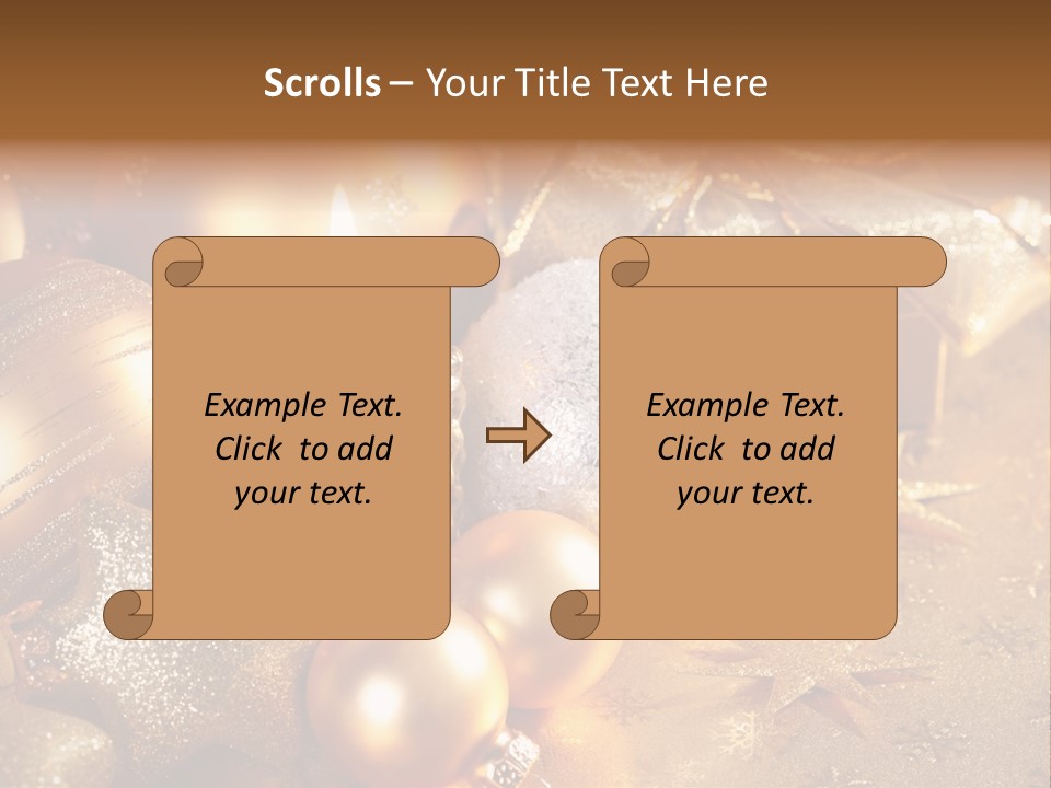 Round Bow Ornament PowerPoint Template