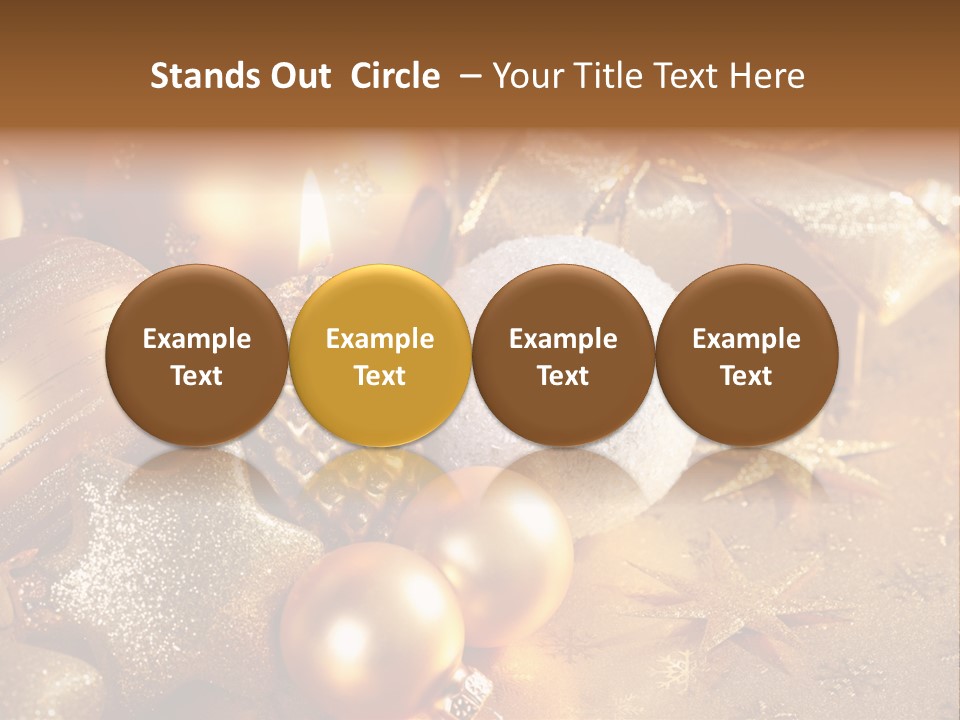 Round Bow Ornament PowerPoint Template