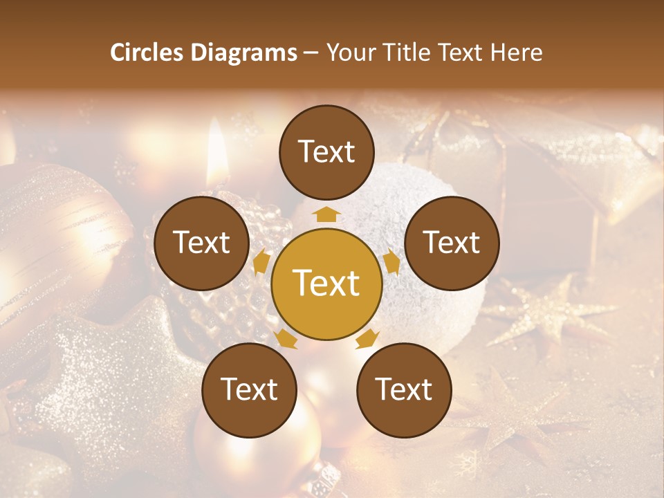 Round Bow Ornament PowerPoint Template