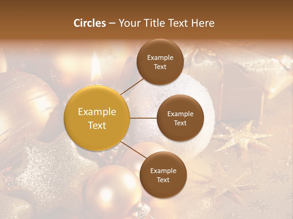 Round Bow Ornament PowerPoint Template