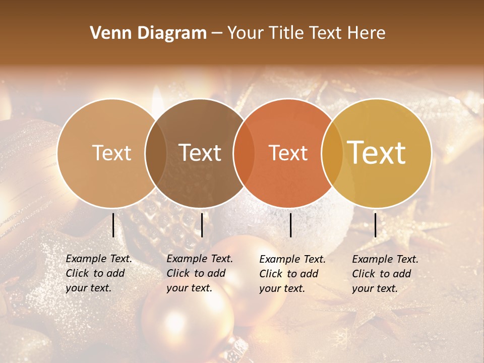 Round Bow Ornament PowerPoint Template