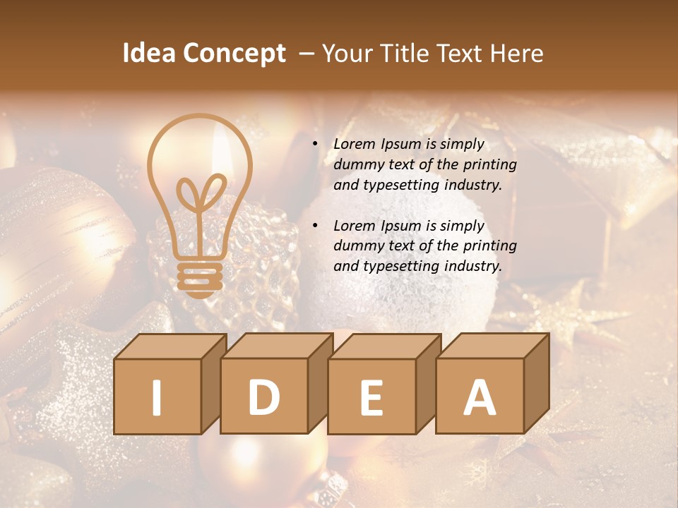 Round Bow Ornament PowerPoint Template