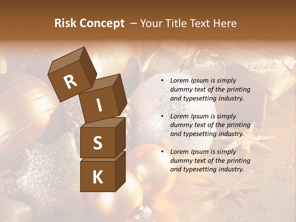 Round Bow Ornament PowerPoint Template