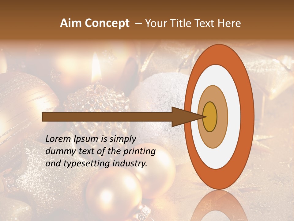 Round Bow Ornament PowerPoint Template