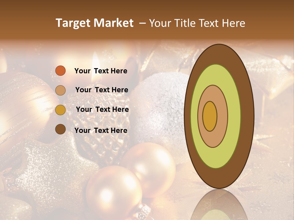 Round Bow Ornament PowerPoint Template