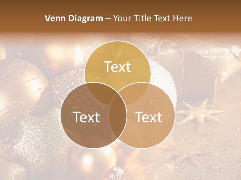 Round Bow Ornament PowerPoint Template