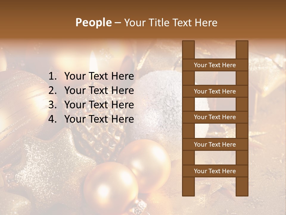 Round Bow Ornament PowerPoint Template