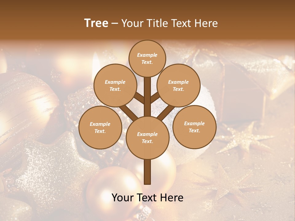 Round Bow Ornament PowerPoint Template