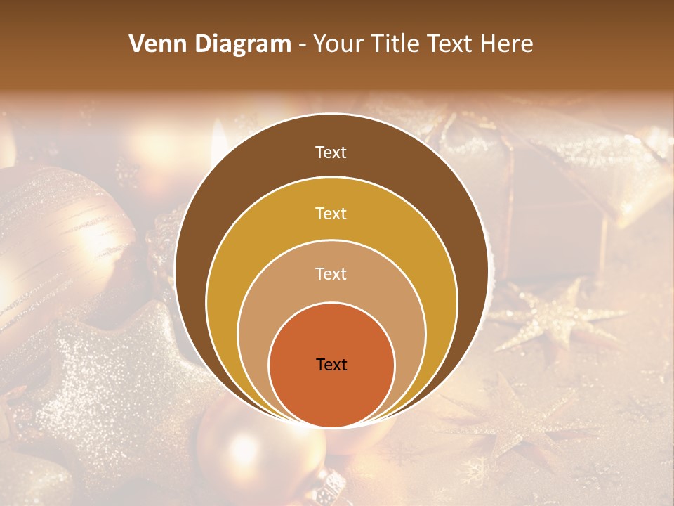 Round Bow Ornament PowerPoint Template