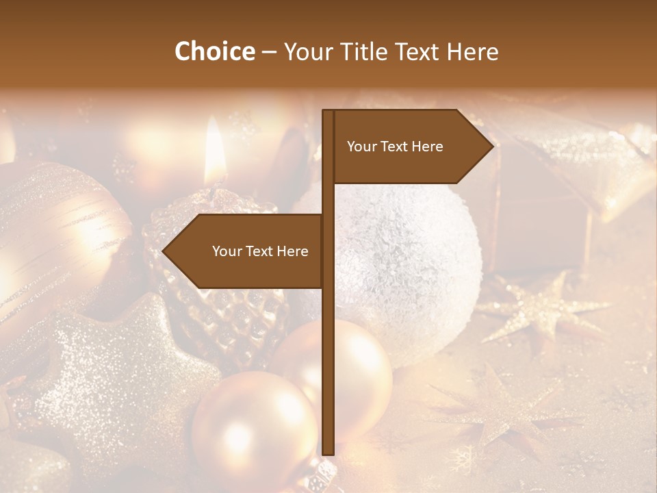 Round Bow Ornament PowerPoint Template