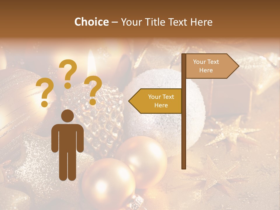 Round Bow Ornament PowerPoint Template