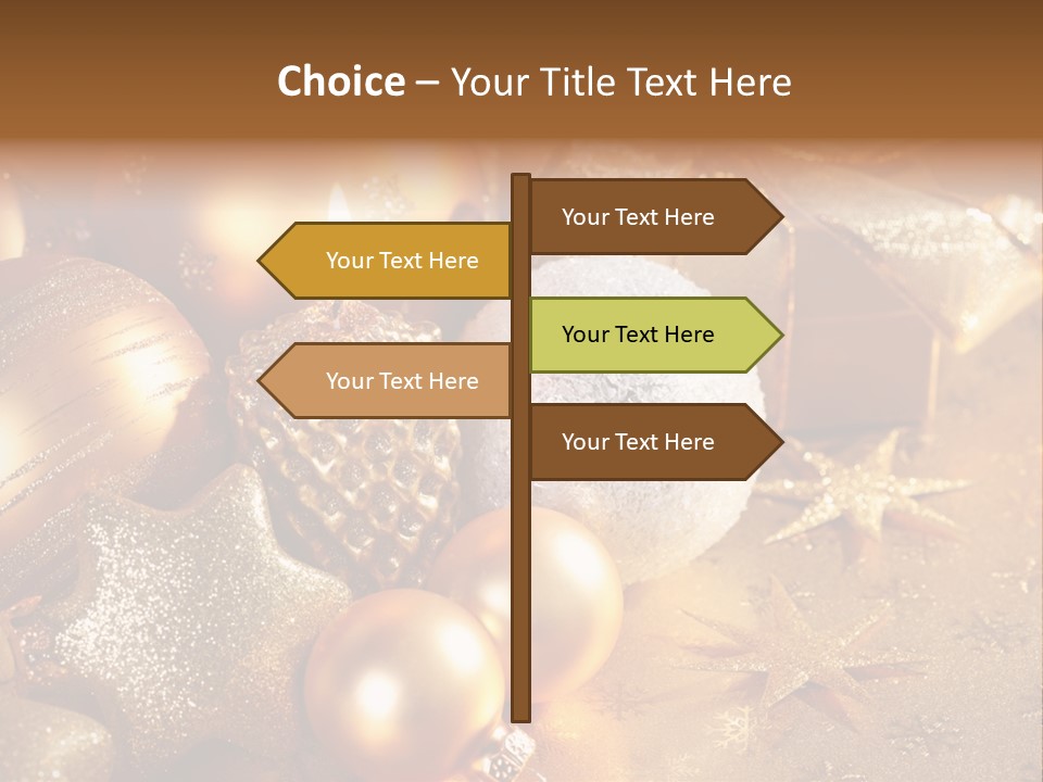 Round Bow Ornament PowerPoint Template