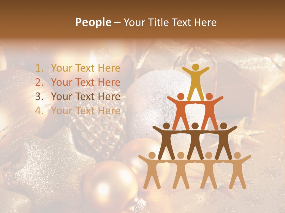 Round Bow Ornament PowerPoint Template
