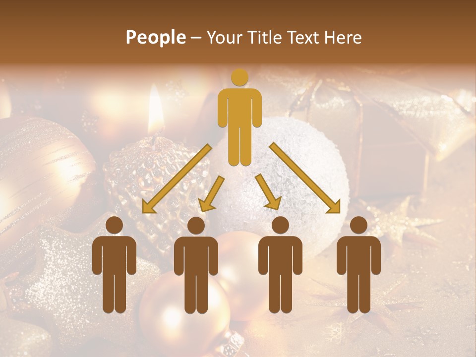 Round Bow Ornament PowerPoint Template