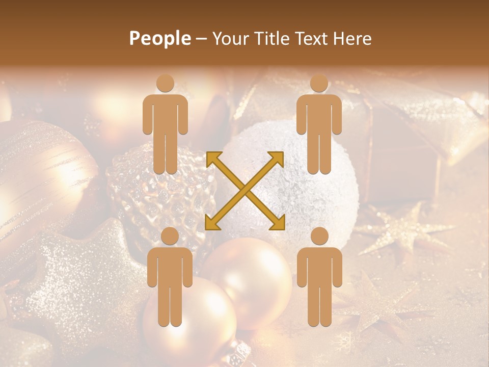 Round Bow Ornament PowerPoint Template
