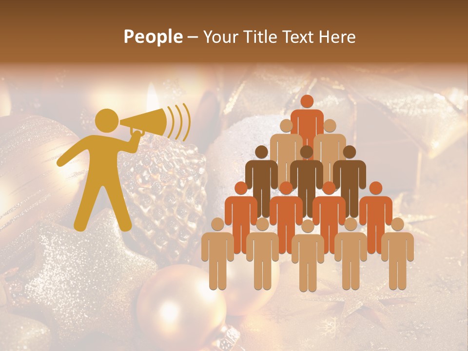 Round Bow Ornament PowerPoint Template